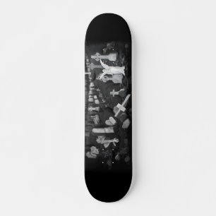På natten på kyrkogården - Angel med Djävulen Mini Skateboard Bräda 18,5 Cm