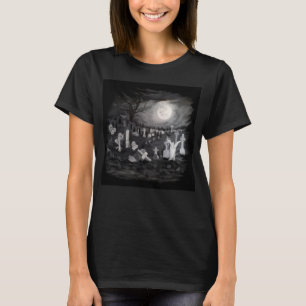 På natten på kyrkogården - Angel med Djävulen T Shirt