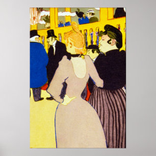 På Nattklubben av Toulouse Lautrec, Vintage Art Poster