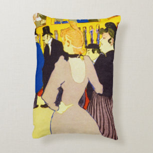 På nattklubben av Toulouse Lautrec, Vintage Art Prydnadskudde