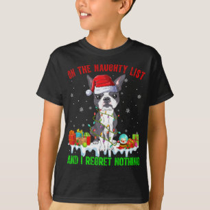 På Naughty List och jag beklagar ingenting Julafto T Shirt