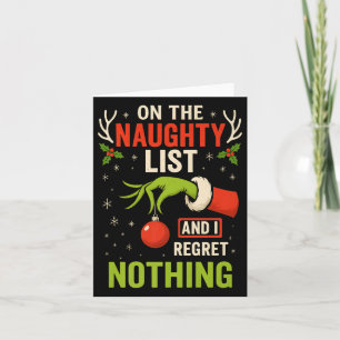 På Naughty List och jag beklagar ingenting Premium Kort