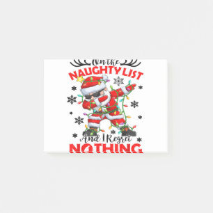 På Naughty List och jag beklagar ingenting Santa D Post-it Block
