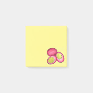 PA Nederländska livsmedelsplockade hårda kokta röd Post-it Block