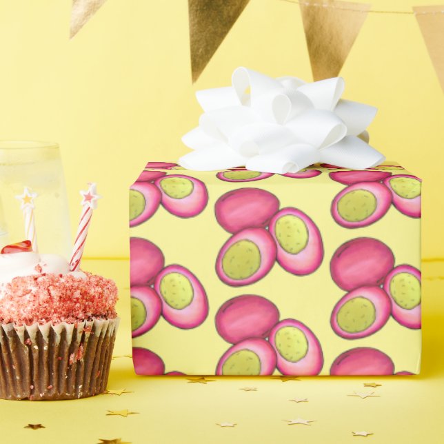 PA Nederländska livsmedelsplockade hårda kokta röd Presentpapper (Födelsedagsfest)