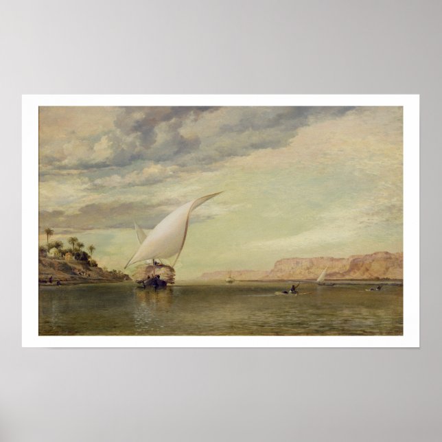 På Nilen (olja på canvas) Poster (Framsidan)