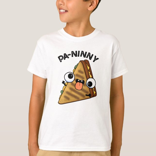 Pa-ninny Funny Panini Pun har en söt panini T Shirt (Framsida)