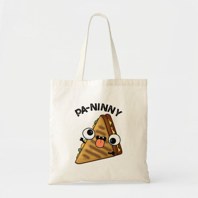 Pa-ninny Funny Panini Pun har en söt panini Tygkasse (Framsidan)