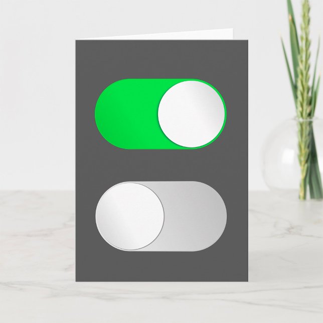 På och av hälsningskort kort (Skapare uppladdad)