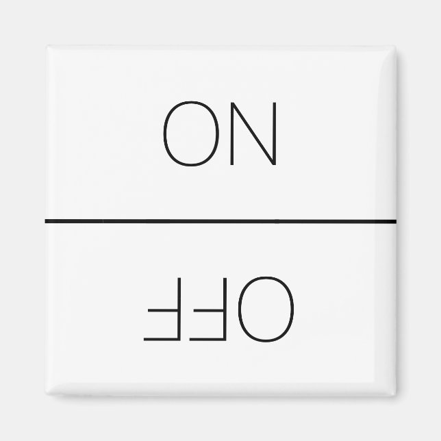 PÅ OFF Black white Clean Dirty Dishwasher Tvätt Magnet (Framsidan)