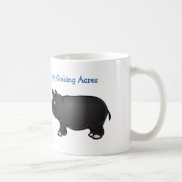 På Oinking tunnland svart mini- grismugg Kaffemugg
