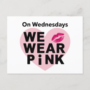 På onsdag Bära Rosa Funny Valentine Vykort