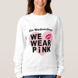 På onsdagar bär vi rosa rolig Alla hjärtans dag T Shirt