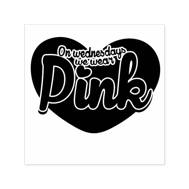 På onsdagar bär vi rosa självfärgande stämpel (Design)