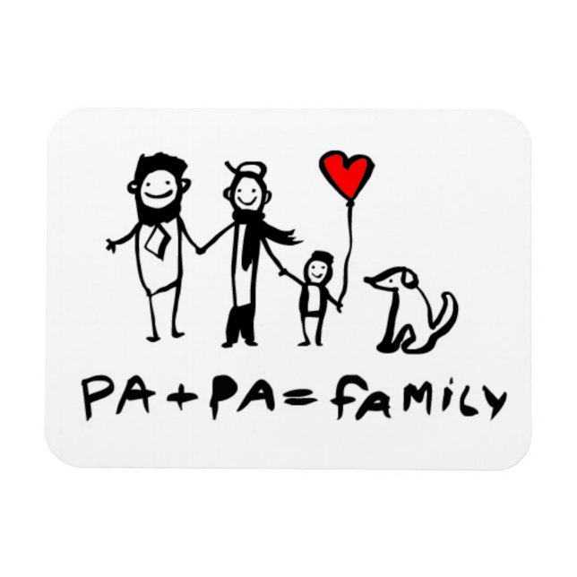 Pa + Pa = Familj Magnet (Horisontell)