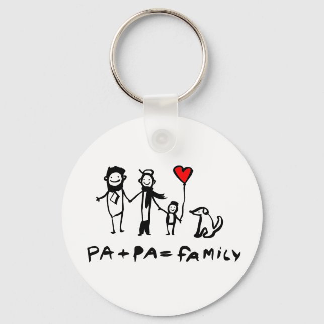 Pa + Pa = Familj Nyckelring (Framsida)