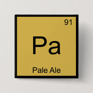 Pa - Pale Ale Kemiskt Elemente Symbol Ölte-Shirt Knapp