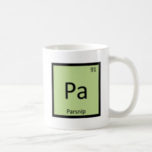Pa - Palsternacka Grönsakskemi Periodiska Systemet Kaffemugg