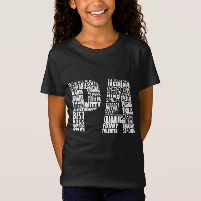Pa Pappa Grandpa Ord Cloud Fars dag Gift T Shirt (Framsida)