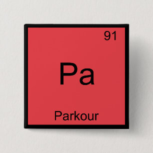 Pa - Parkour funny Chemistry Inslag-symbol Tee Knapp