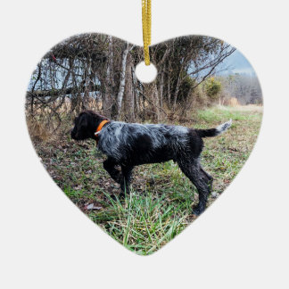 På peka valpen julgransprydnad keramik