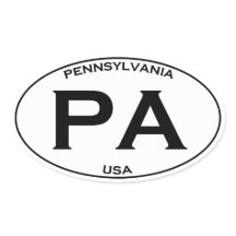 PA - Pennsylvania USA Oval Logotyp