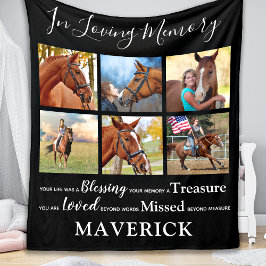 På Personligen Pet Memorial Horse i Loving Memory Fleecefilt