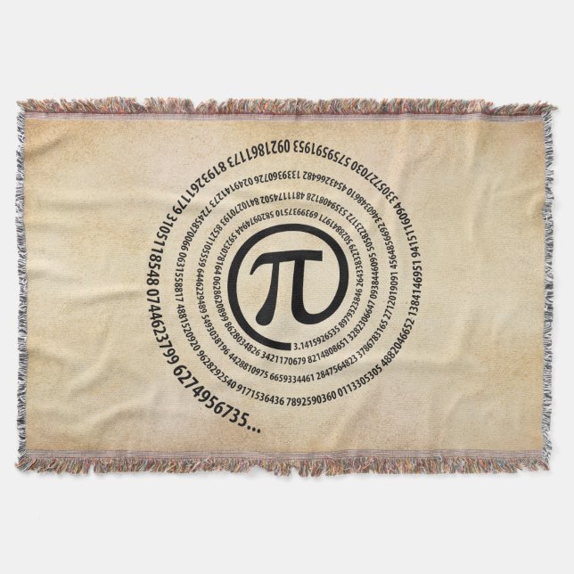 På Pi-symbolet spiral version Mysfilt (Framsidan)