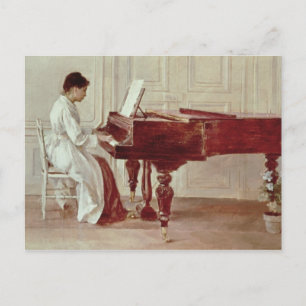 På Piano, 1887 (olja på canvas) Vykort