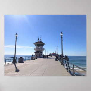 På Pier, Huntington Beach, Kalifornien Poster