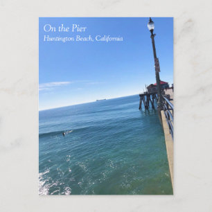 På Pier, Huntington Beach, Kalifornien Vykort
