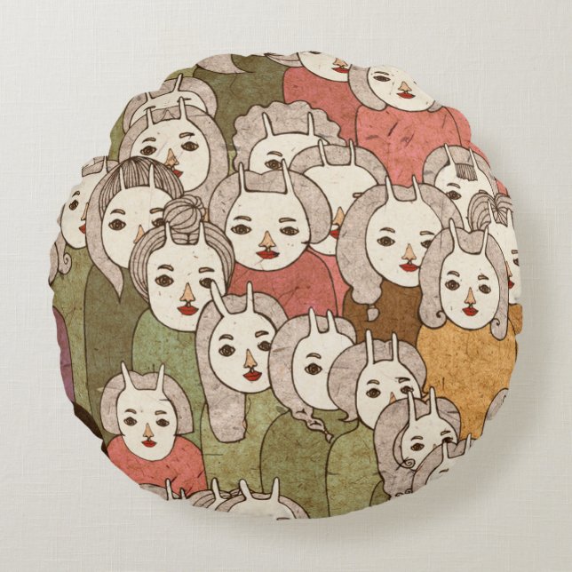 På plattformen 2012 rund kudde (Framsidan)