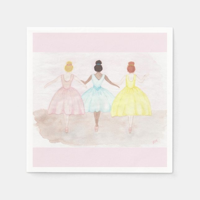På Point Ballet-dansare Pappersservett (Framsidan)