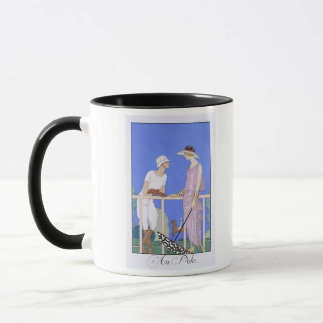 På poloen 1920-29 (pochoirtrycket) mugg (Vänster)