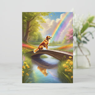 På Rainbow Bridge-Hund Sympathy Card