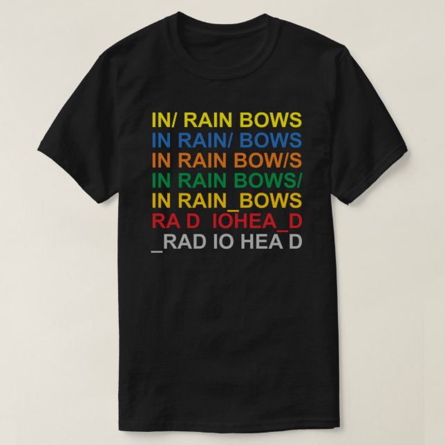 På Rainbows - RADIOHEAD s lyrics Essential T-Shirt (Design framsida)