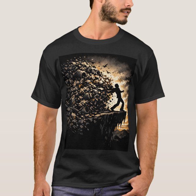 På randen av miljökollaps t shirt (Framsida)