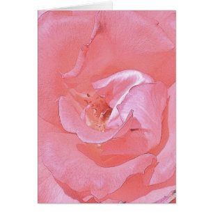På resan tillsammans - Rosa ros Hälsningskort