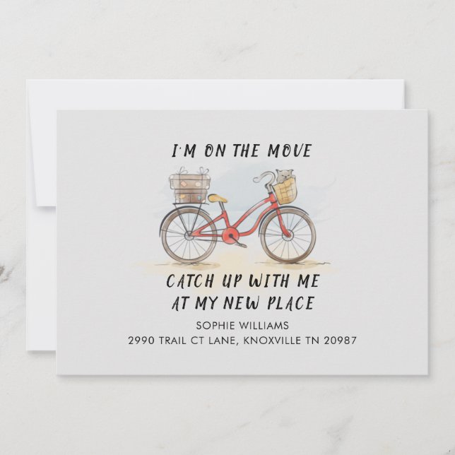 På resande fot med Ny adress Flytta i Cat Bicycle (Framsida)