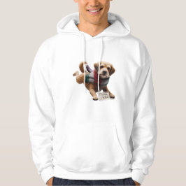 "På riktigt, det är kallt! Rolig hund i halsduk Vi Hoodie