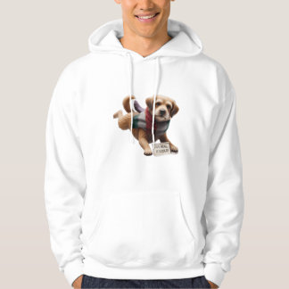 "På riktigt, det är kallt! Rolig hund i halsduk Vi Hoodie