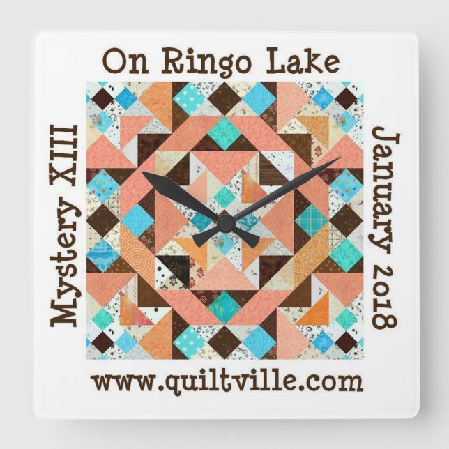 På Ringo Lake-klocka Fyrkantig Klocka (Framsida)