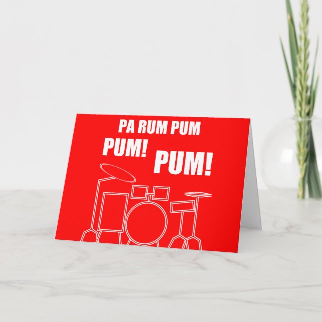 Pa-rom Pum Pum Pum Helgkort (Framsida)