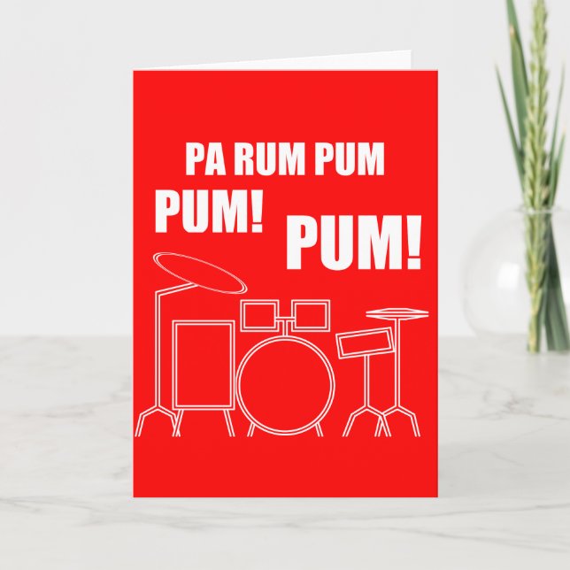 Pa-rom Pum Pum Pum Helgkort (Framsida)