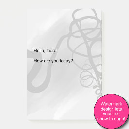 På rutnätet: Abstrakt Grått, svartvitt Post-it Block