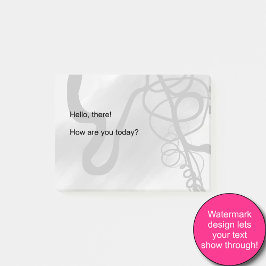 På rutnätet: Abstrakt Grått, svartvitt Post-it Block