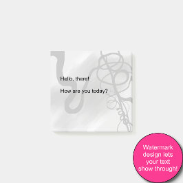 På rutnätet: Abstrakt Grått, svartvitt Post-it Block