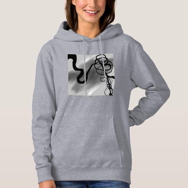 På rutnätet: Abstrakt Grått, svartvitt T Shirt (Framsida)