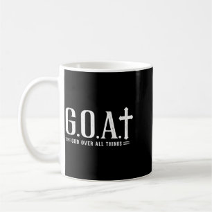 På ryggen geten Gud över alla saker Kors Retro Kaffemugg