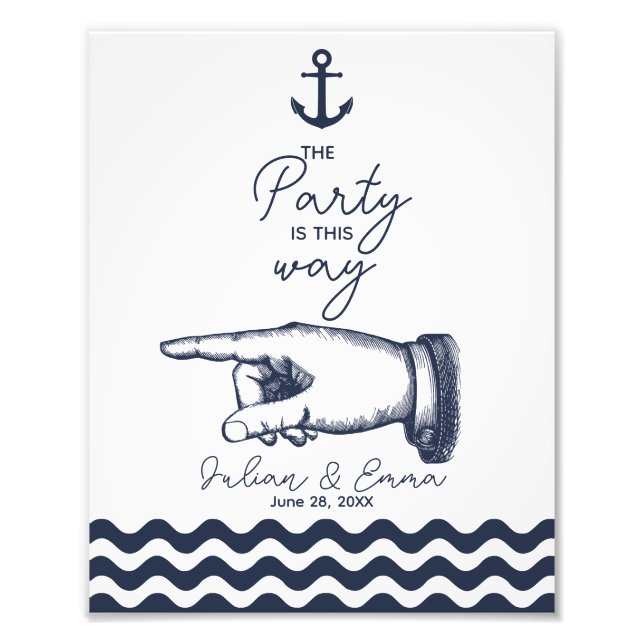 På så sätt lämnar du en pil i party bröllop fototryck (Framsidan)